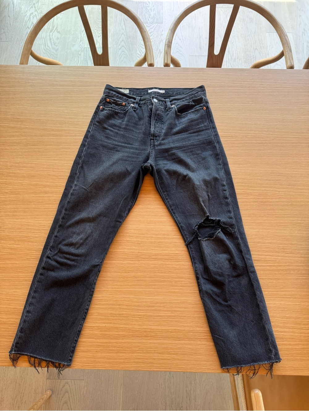Levi's Black Wedgie Straight Denim Jeans